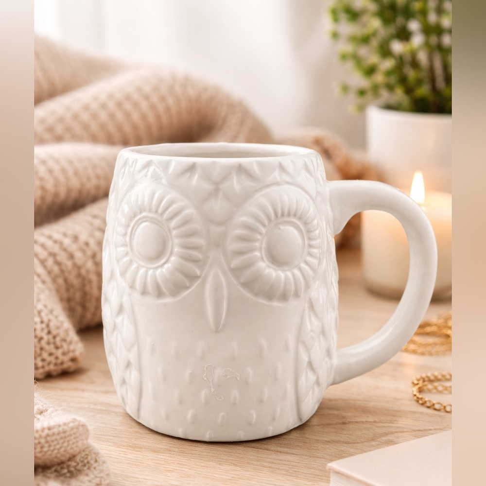 Owl Ceramic Coffee/Tea Mug 3-D by Maud Borup